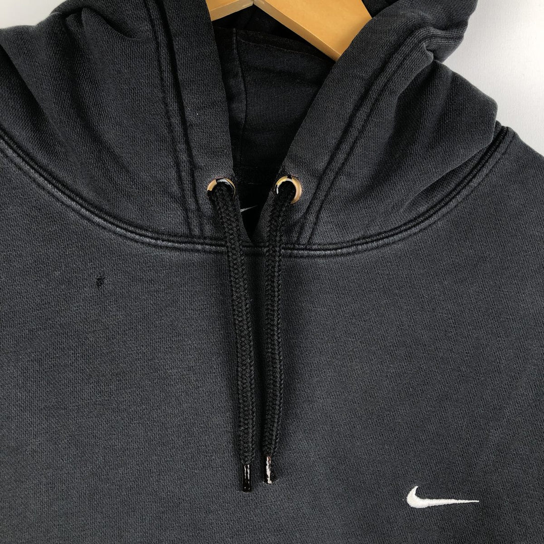 Nike Sweat Pullover Hoodie Men's XL Size cotton black type Vintage Second Hand