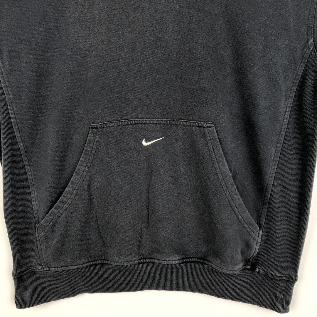 2000'S Nike Team Center Logo Sweatshirt Pullover Hoodie (Men's Size M) cotton black type Vintage Second Hand