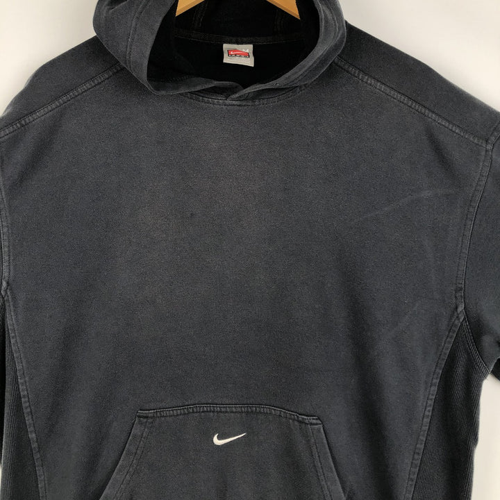 2000'S Nike Team Center Logo Sweatshirt Pullover Hoodie (Men's Size M) cotton black type Vintage Second Hand