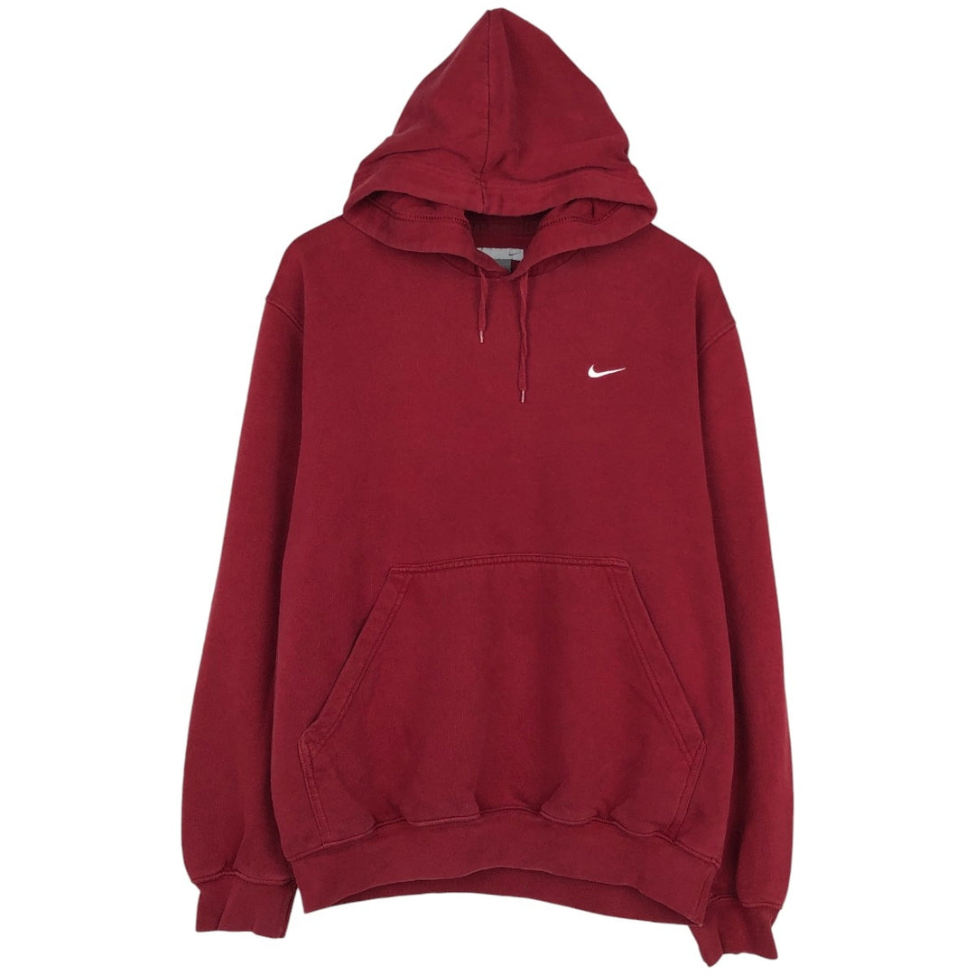 Nike Sweat Pullover Hoodie, Men's Size M cotton burgundy type Vintage Second Hand