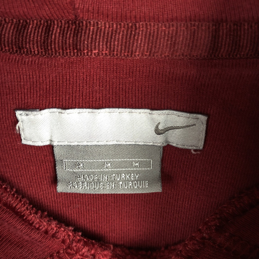 Nike Sweat Pullover Hoodie, Men's Size M cotton burgundy type Vintage Second Hand