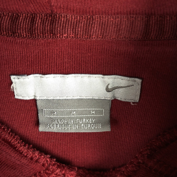 Nike Sweat Pullover Hoodie, Men's Size M cotton burgundy type Vintage Second Hand