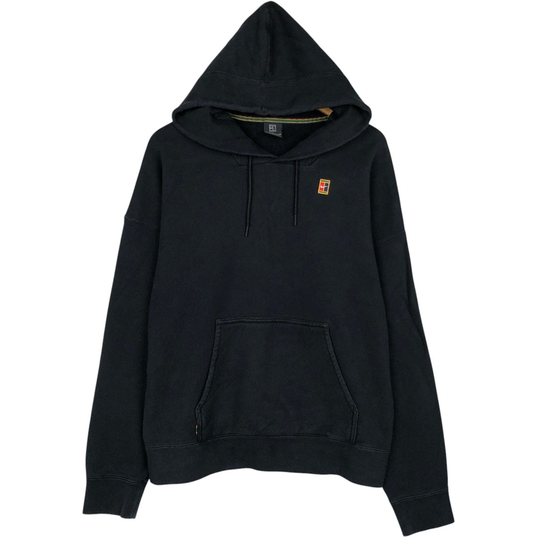 Nike Sweat Pullover Hoodie, Men's Size M cotton black type Vintage Second Hand