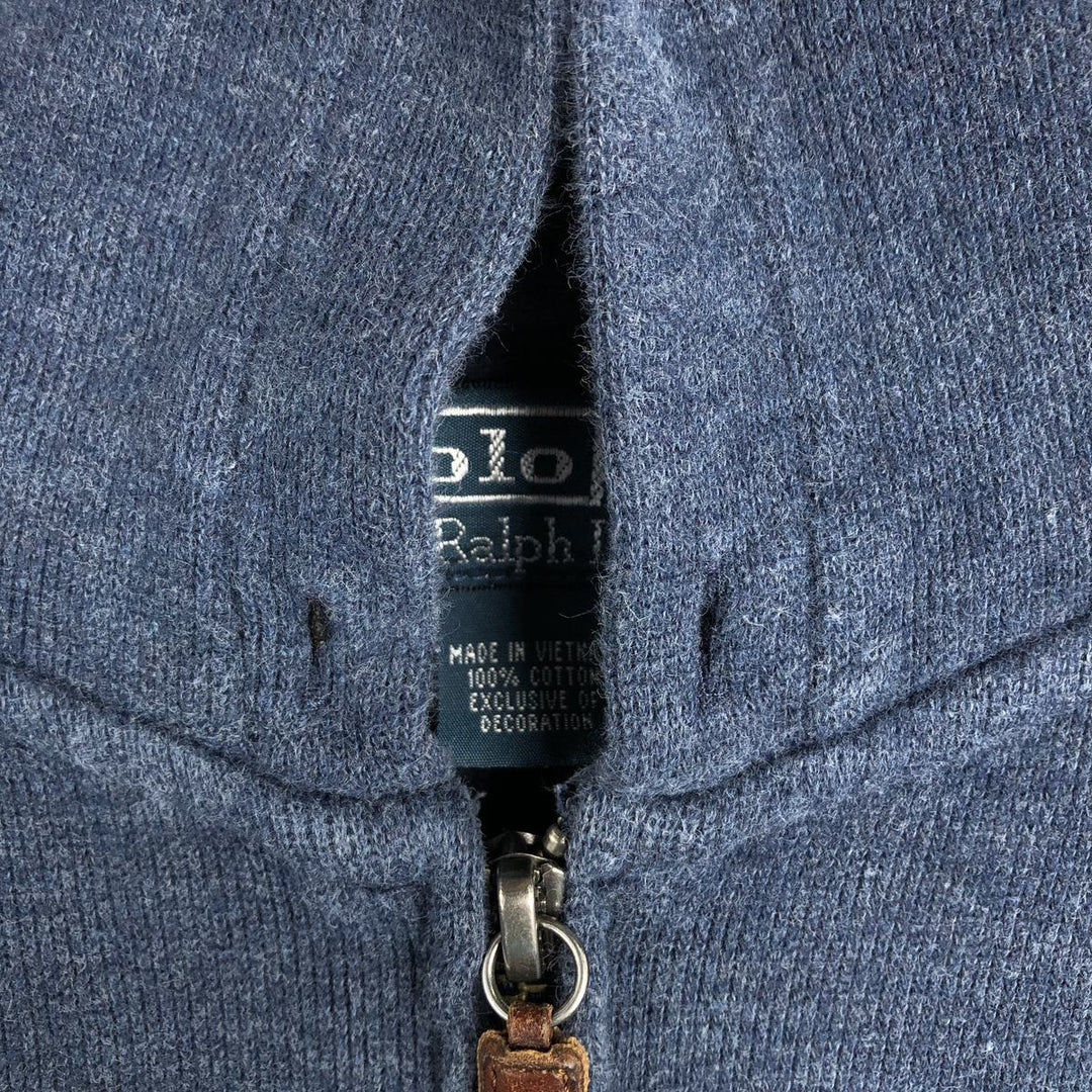 Ralph Lauren POLO RALPH LAUREN Sweat Full Zip Hoodie Men's M cotton Navy blue Vintage Second Hand