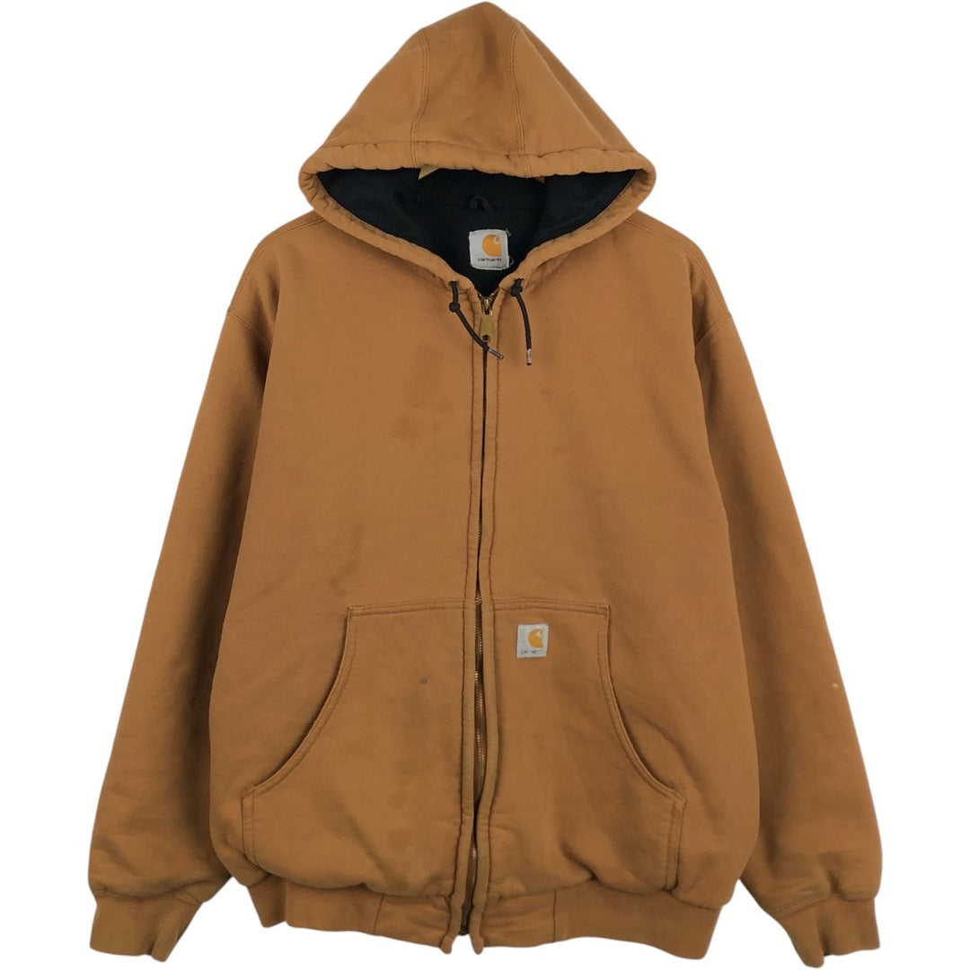Carhartt Sweat Full Zip Hoodie Men's XXL unclear Camel type Vintage Second Hand