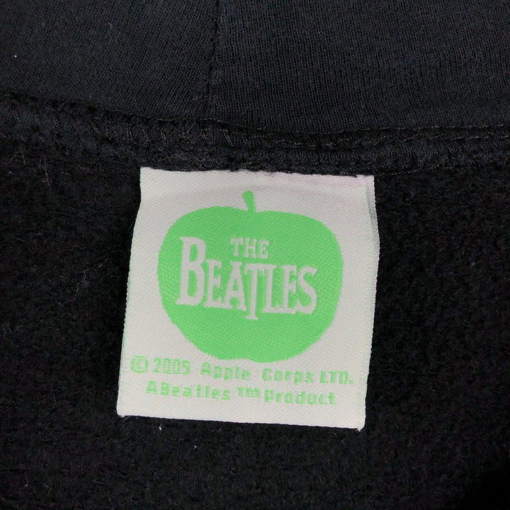 2000'S THE BEATLES Band Sweatshirt Full-Zip Hoodie, Men's XXL equivalent. cotton black type Vintage Second Hand
