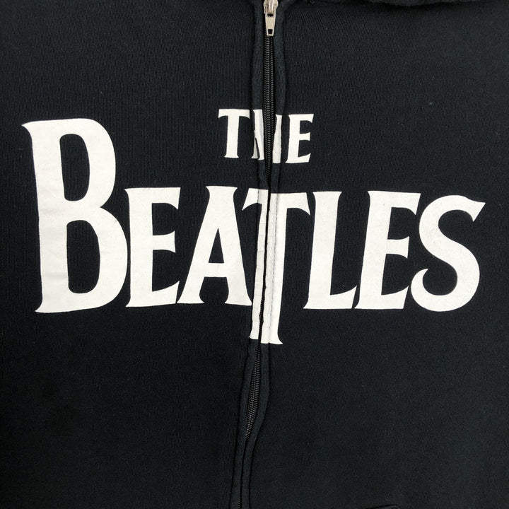 2000'S THE BEATLES Band Sweatshirt Full-Zip Hoodie, Men's XXL equivalent. cotton black type Vintage Second Hand
