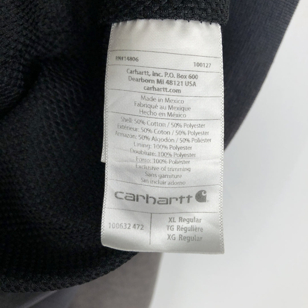 Carhartt Sweat Full Zip Hoodie Men's XL cotton Charcoal Vintage Second Hand