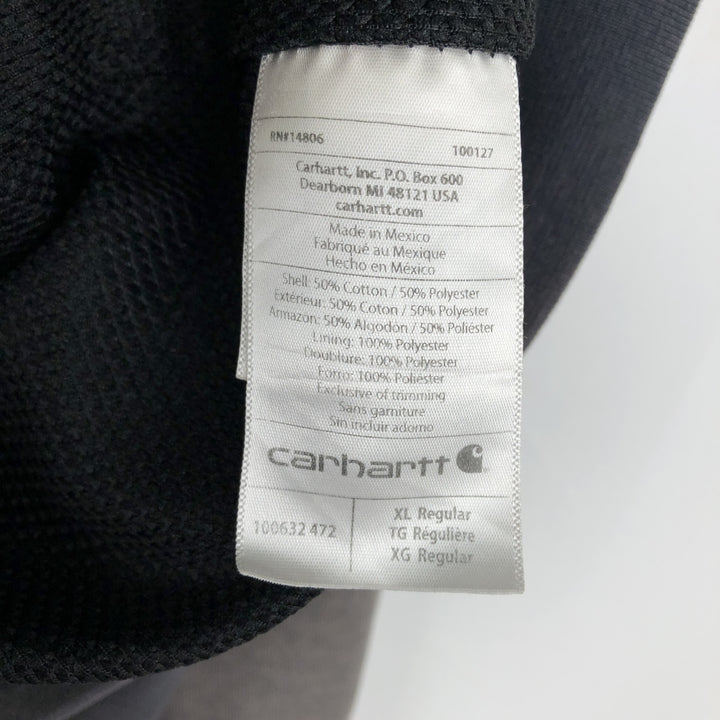 Carhartt Sweat Full Zip Hoodie Men's XL cotton Charcoal Vintage Second Hand