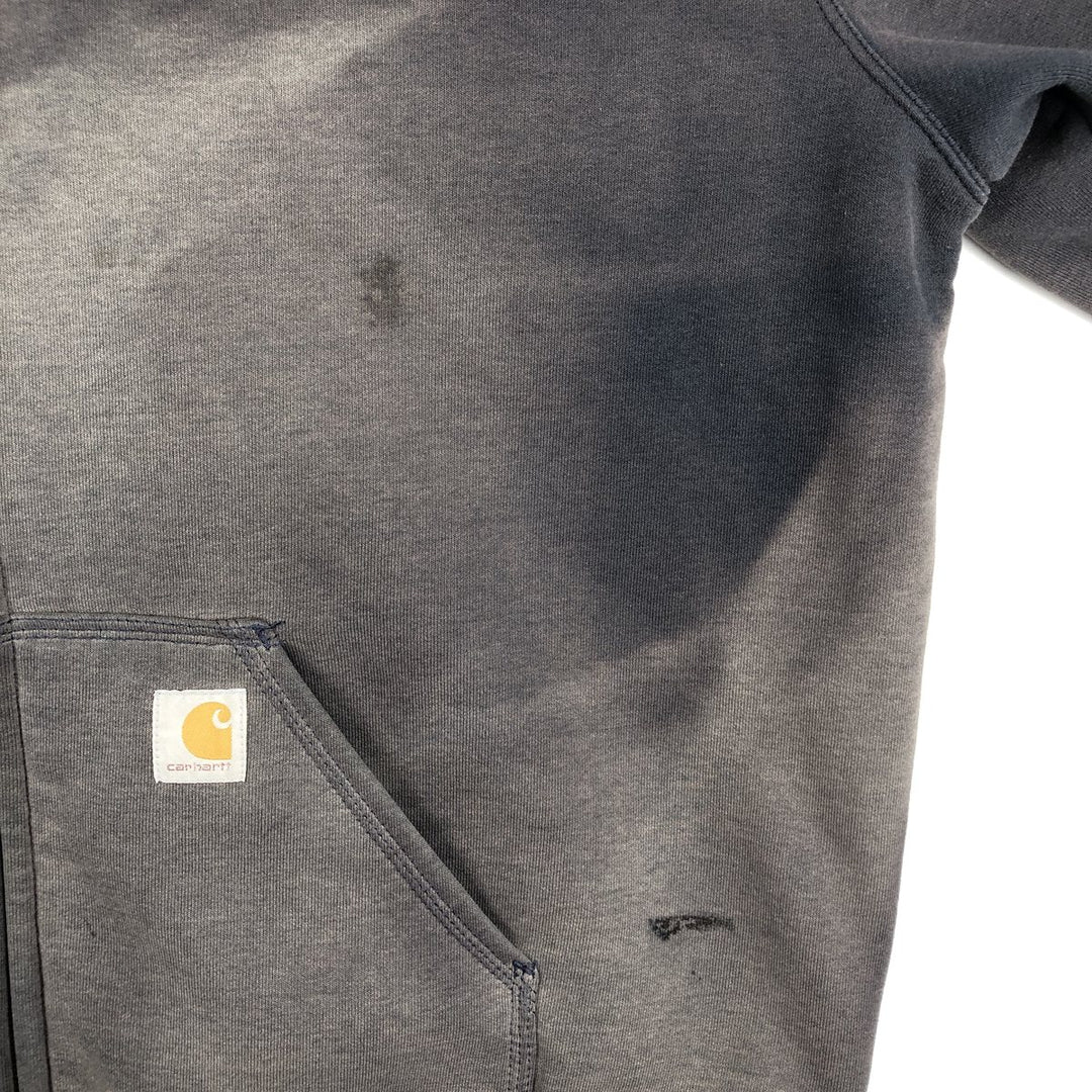 Carhartt Sweat Full Zip Hoodie Men's XL cotton Charcoal Vintage Second Hand