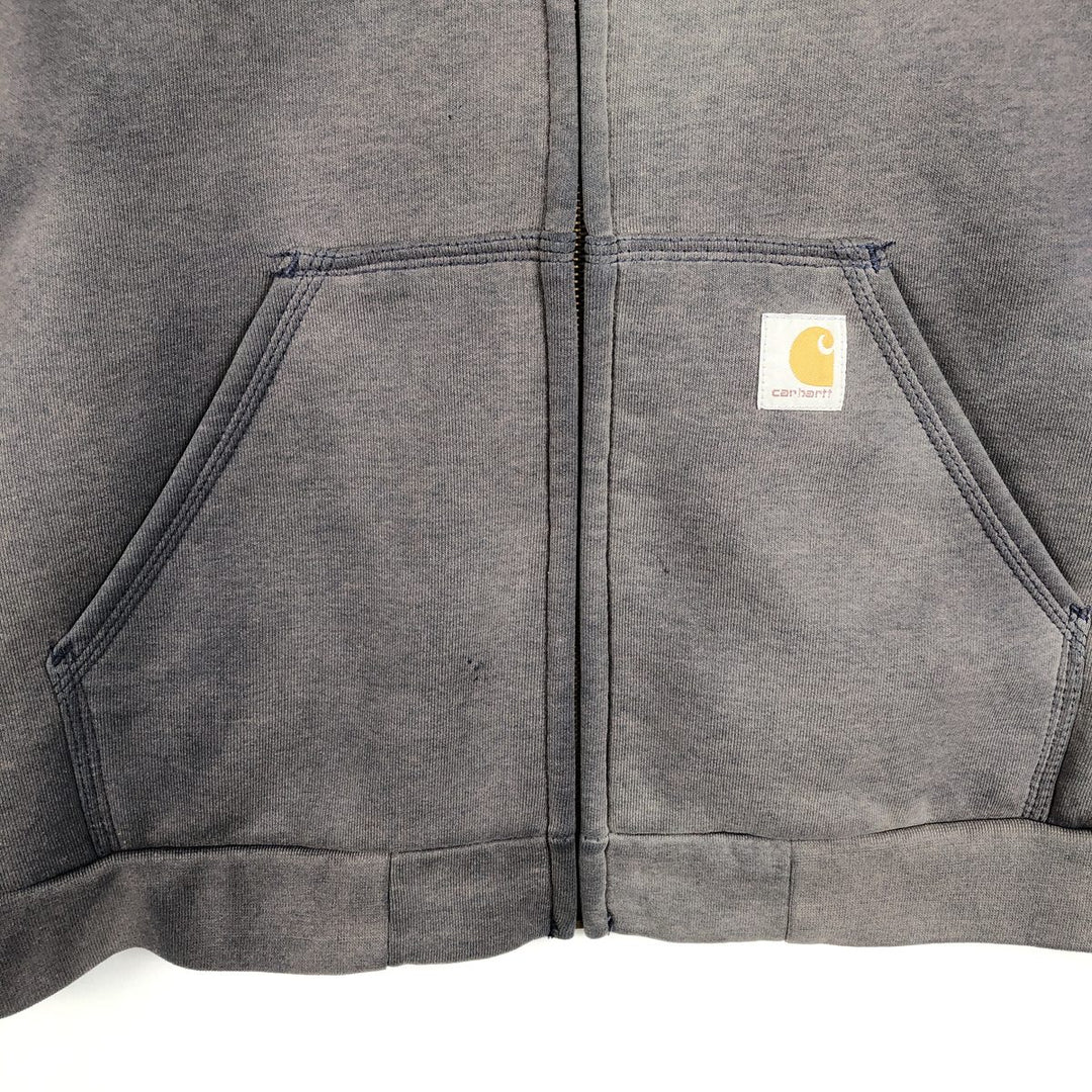 Carhartt Sweat Full Zip Hoodie Men's XL cotton Charcoal Vintage Second Hand