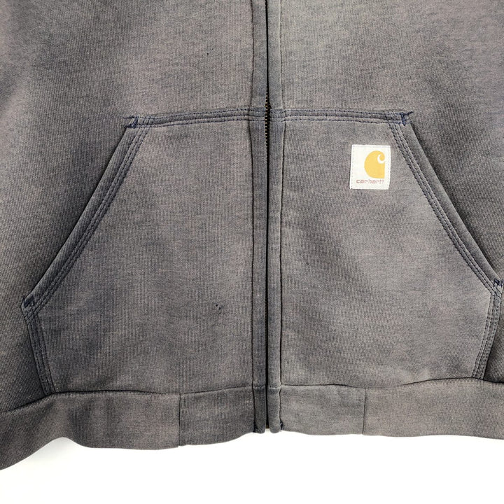 Carhartt Sweat Full Zip Hoodie Men's XL cotton Charcoal Vintage Second Hand