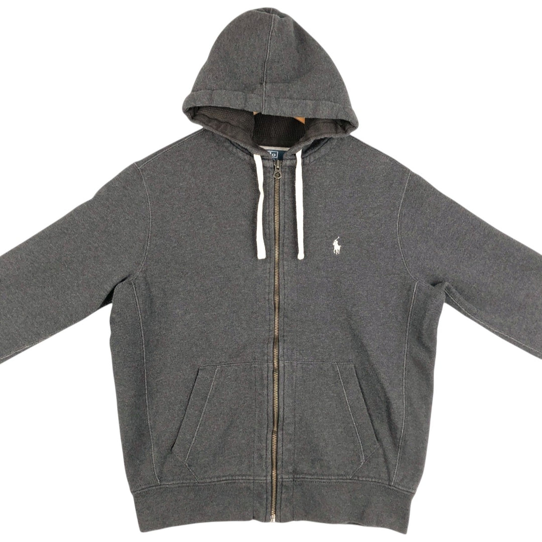 Ralph Lauren POLO by Ralph Lauren Sweat Full Zip Hoodie Men's L size cotton black type Vintage Second Hand
