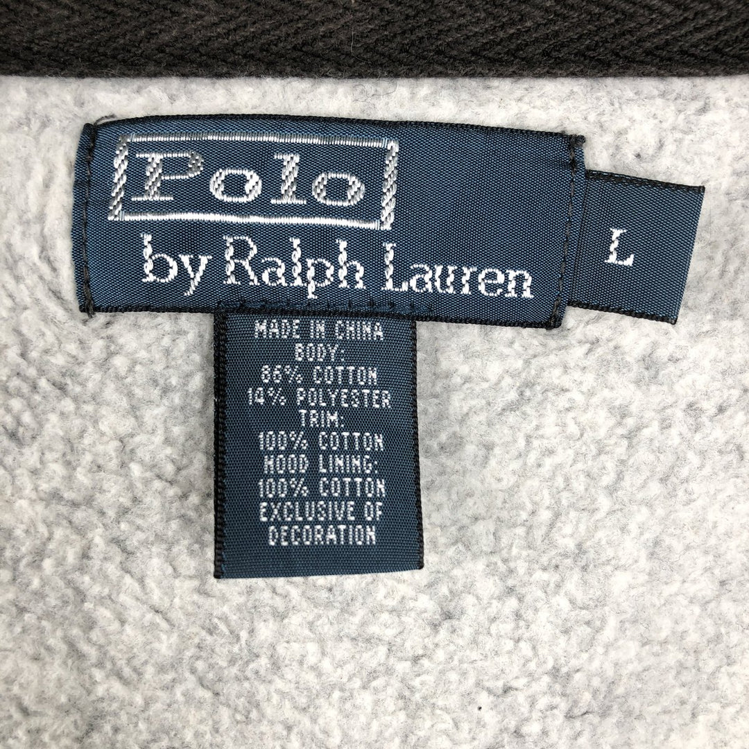 Ralph Lauren POLO by Ralph Lauren Sweat Full Zip Hoodie Men's L size cotton black type Vintage Second Hand