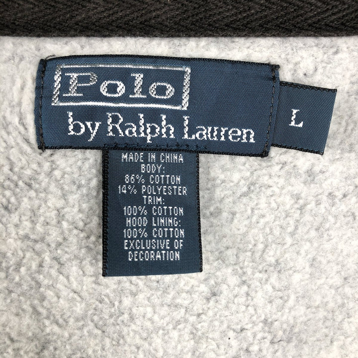 Ralph Lauren POLO by Ralph Lauren Sweat Full Zip Hoodie Men's L size cotton black type Vintage Second Hand