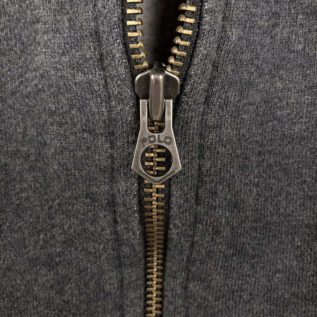Ralph Lauren POLO by Ralph Lauren Sweat Full Zip Hoodie Men's L size cotton black type Vintage Second Hand