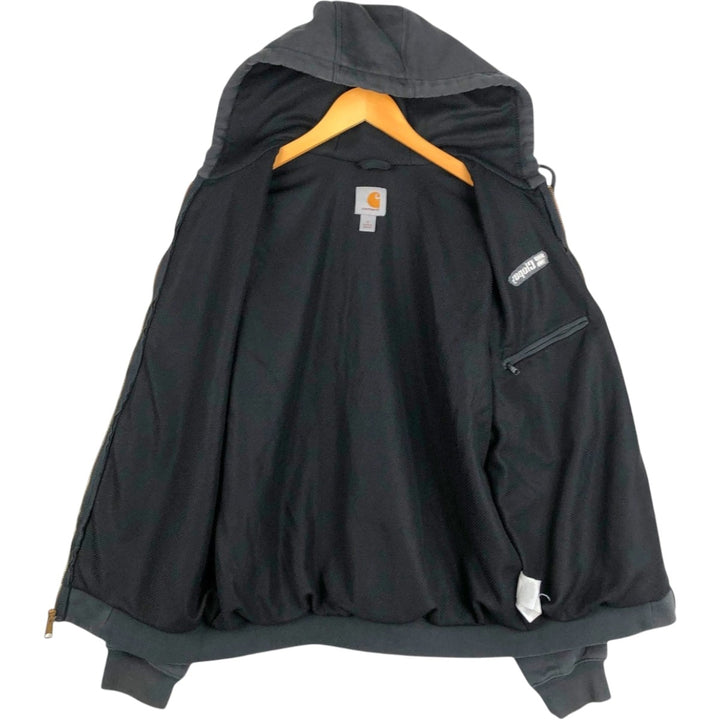 Carhartt Sweat Full Zip Hoodie, Men's S Size cotton black type Vintage Second Hand