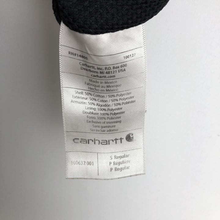 Carhartt Sweat Full Zip Hoodie, Men's S Size cotton black type Vintage Second Hand