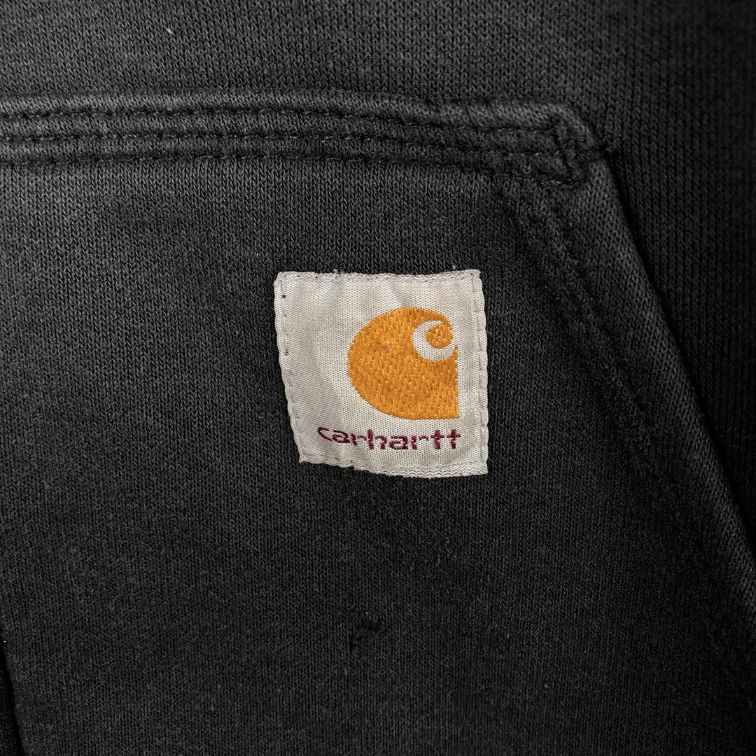 Carhartt Sweat Full Zip Hoodie, Men's S Size cotton black type Vintage Second Hand
