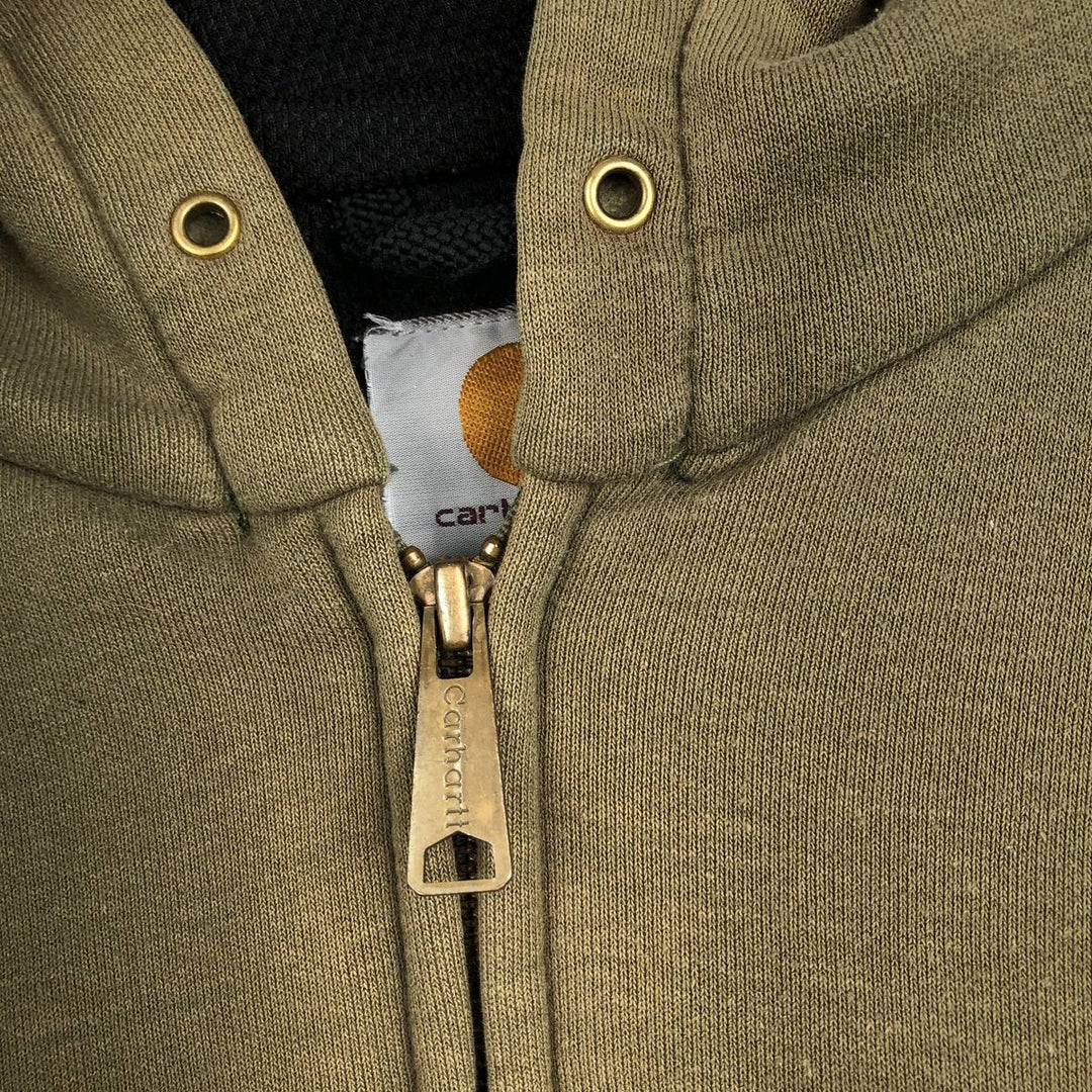 Carhartt Sweat Full Zip Hoodie Men's XXL unclear Khaki type Vintage Second Hand