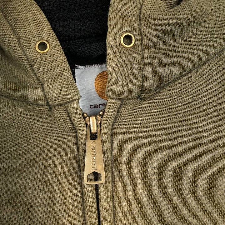 Carhartt Sweat Full Zip Hoodie Men's XXL unclear Khaki type Vintage Second Hand