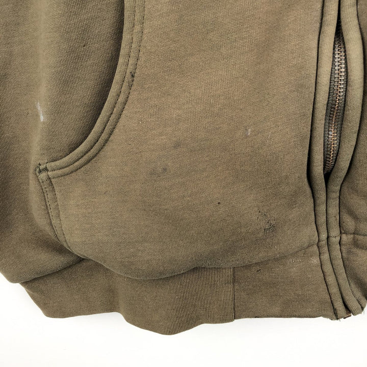 Carhartt Sweat Full Zip Hoodie Men's XXL unclear Khaki type Vintage Second Hand
