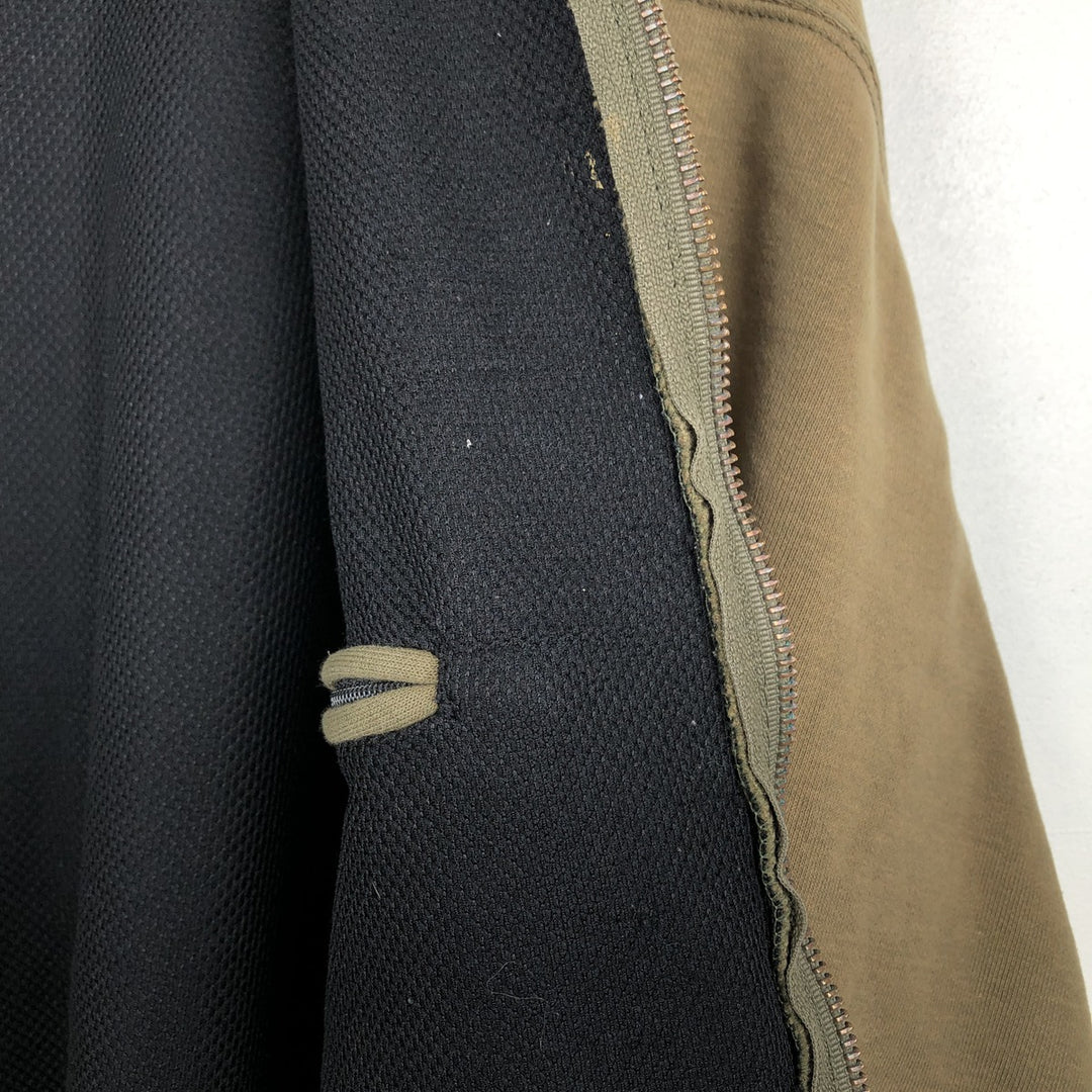 Carhartt Sweat Full Zip Hoodie Men's XXL unclear Khaki type Vintage Second Hand
