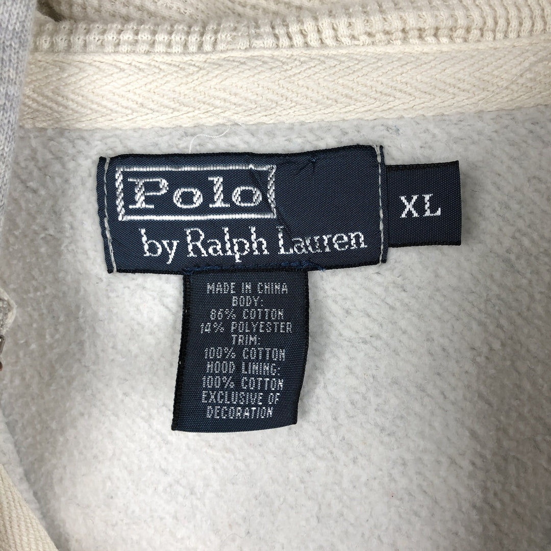 Ralph Lauren POLO by Ralph Lauren Sweat Full Zip Hoodie Men's XL cotton gray type Vintage Second Hand