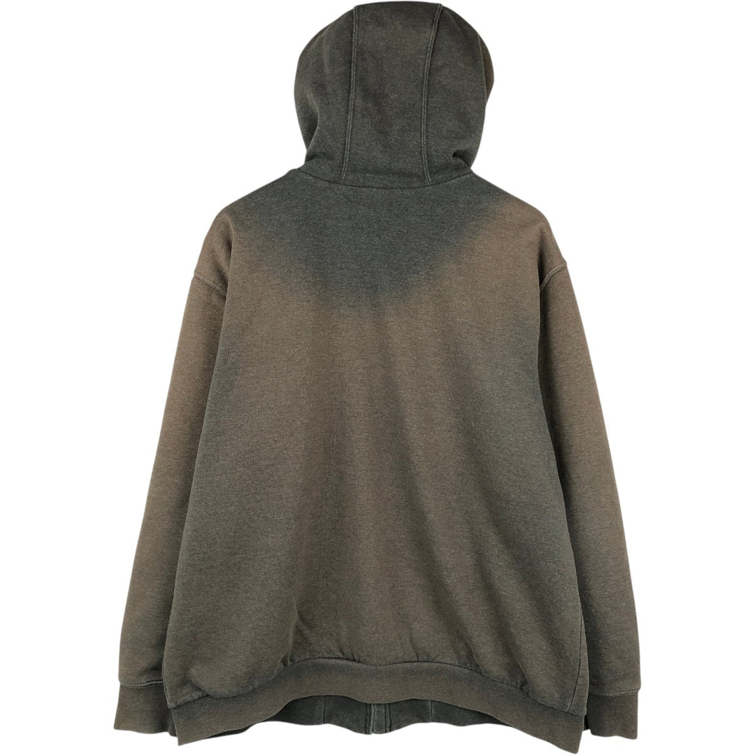 Carhartt Sweat Full Zip Hoodie Men's L size unclear Charcoal Vintage Second Hand