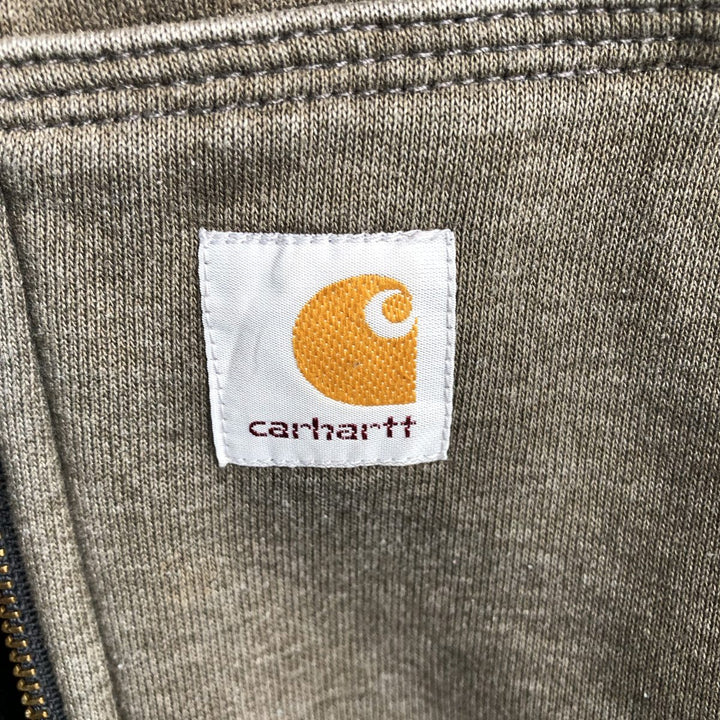 Carhartt Sweat Full Zip Hoodie Men's L size unclear Charcoal Vintage Second Hand