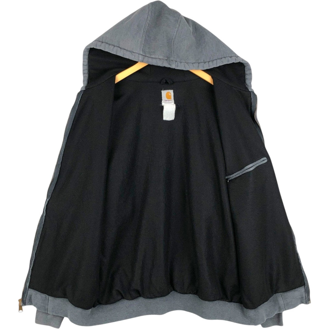Carhartt Sweat Full Zip Hoodie Men's XL unclear Charcoal Vintage Second Hand