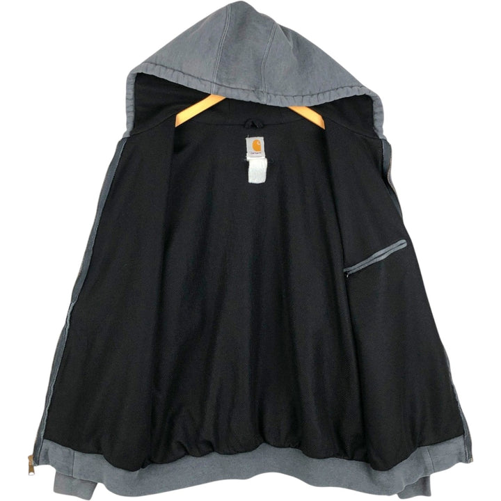 Carhartt Sweat Full Zip Hoodie Men's XL unclear Charcoal Vintage Second Hand