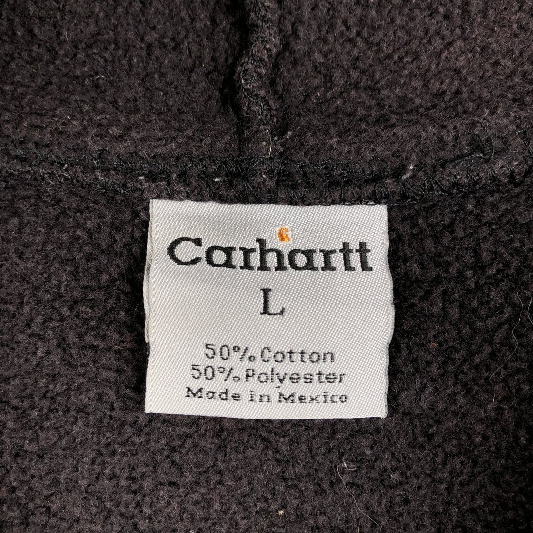 Carhartt Sweat Full Zip Hoodie Men's L size cotton black type Vintage Second Hand