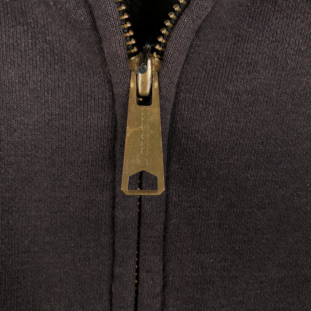 Carhartt Sweat Full Zip Hoodie Men's L size cotton black type Vintage Second Hand