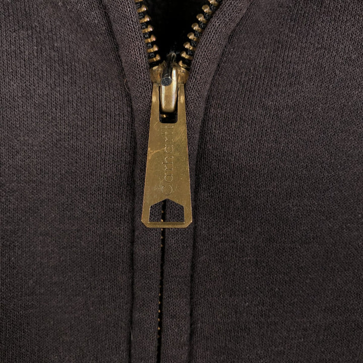 Carhartt Sweat Full Zip Hoodie Men's L size cotton black type Vintage Second Hand