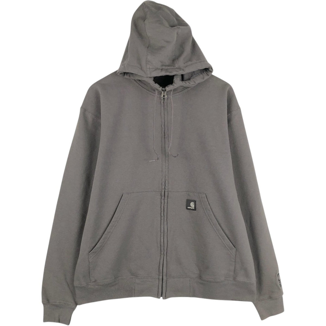 Carhartt Sweat Full Zip Hoodie Men's L size cotton Charcoal Vintage Second Hand