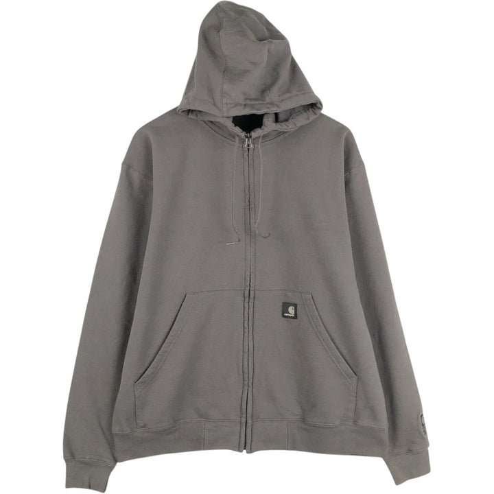 Carhartt Sweat Full Zip Hoodie Men's L size cotton Charcoal Vintage Second Hand