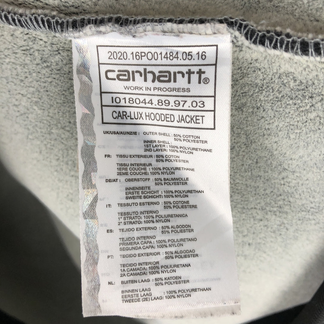 Carhartt Sweat Full Zip Hoodie Men's XL cotton black type Vintage Second Hand