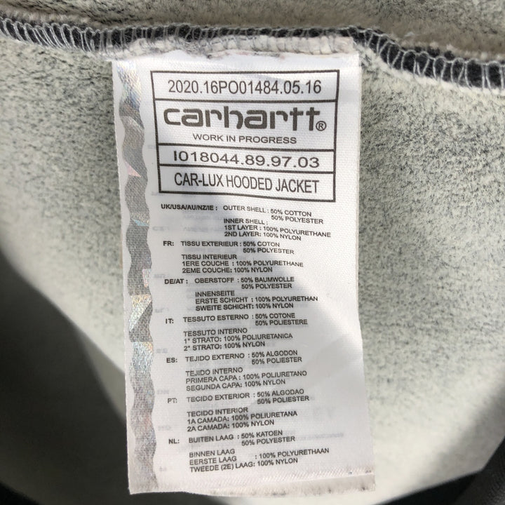 Carhartt Sweat Full Zip Hoodie Men's XL cotton black type Vintage Second Hand