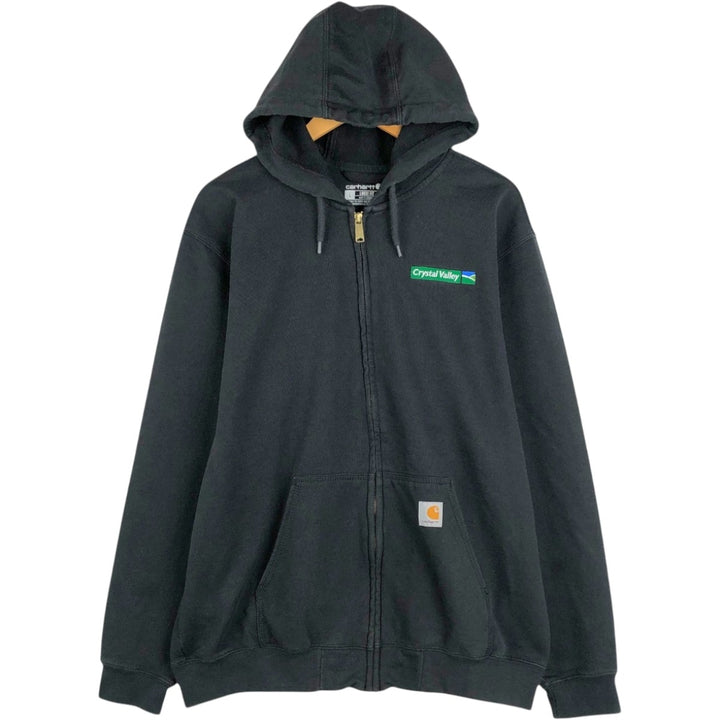 Carhartt Loose Fit Sweat Full Zip Hoodie, Men's L size cotton black type Vintage Second Hand