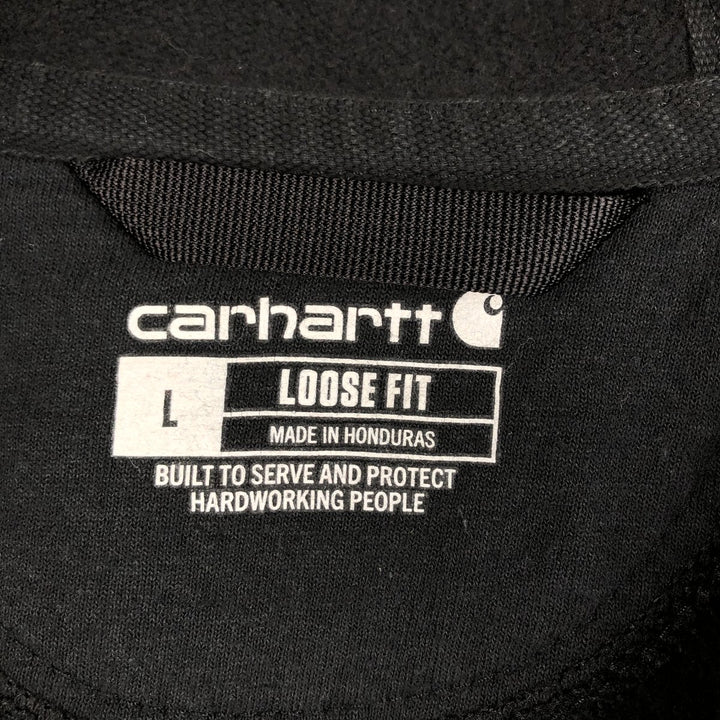 Carhartt Loose Fit Sweat Full Zip Hoodie, Men's L size cotton black type Vintage Second Hand
