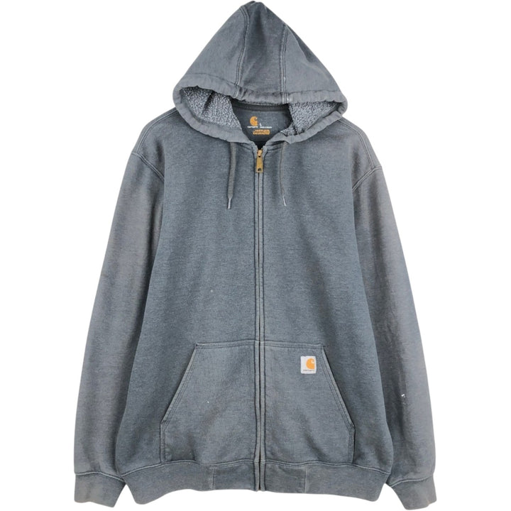 Carhartt ORIGINAL FIT Sweat Full Zip Hoodie, Men's L size cotton gray type Vintage Second Hand