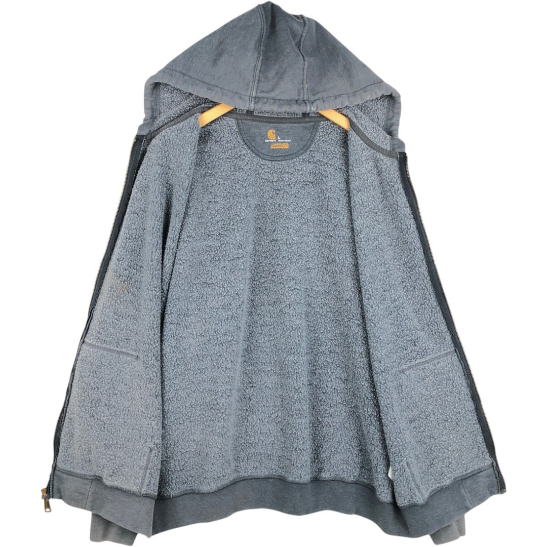 Carhartt ORIGINAL FIT Sweat Full Zip Hoodie, Men's L size cotton gray type Vintage Second Hand