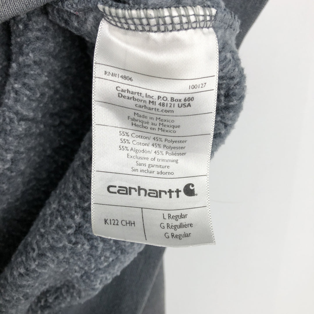 Carhartt ORIGINAL FIT Sweat Full Zip Hoodie, Men's L size cotton gray type Vintage Second Hand