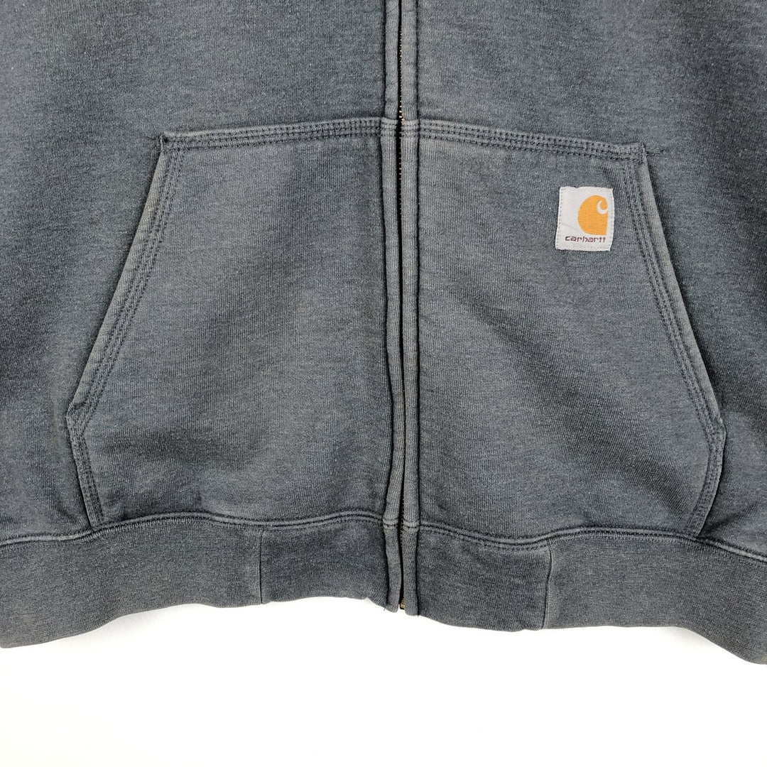 Carhartt ORIGINAL FIT Sweat Full Zip Hoodie, Men's L size cotton gray type Vintage Second Hand