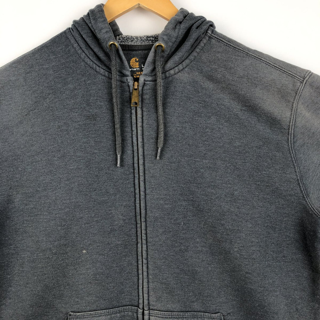 Carhartt ORIGINAL FIT Sweat Full Zip Hoodie, Men's L size cotton gray type Vintage Second Hand