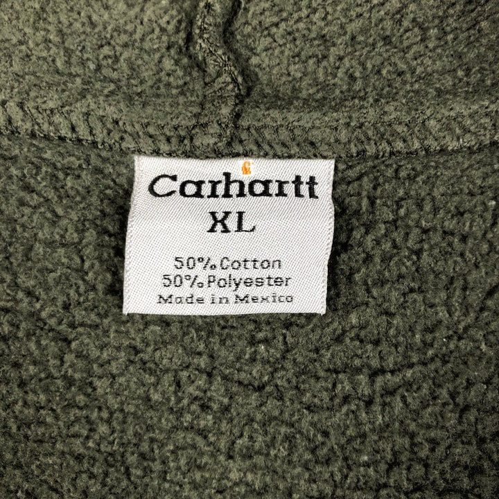 Carhartt Sweat Full Zip Hoodie Men's XL cotton green type Vintage Second Hand
