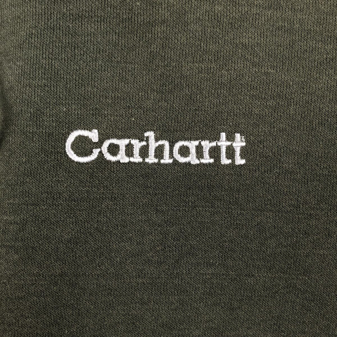 Carhartt Sweat Full Zip Hoodie Men's XL cotton green type Vintage Second Hand