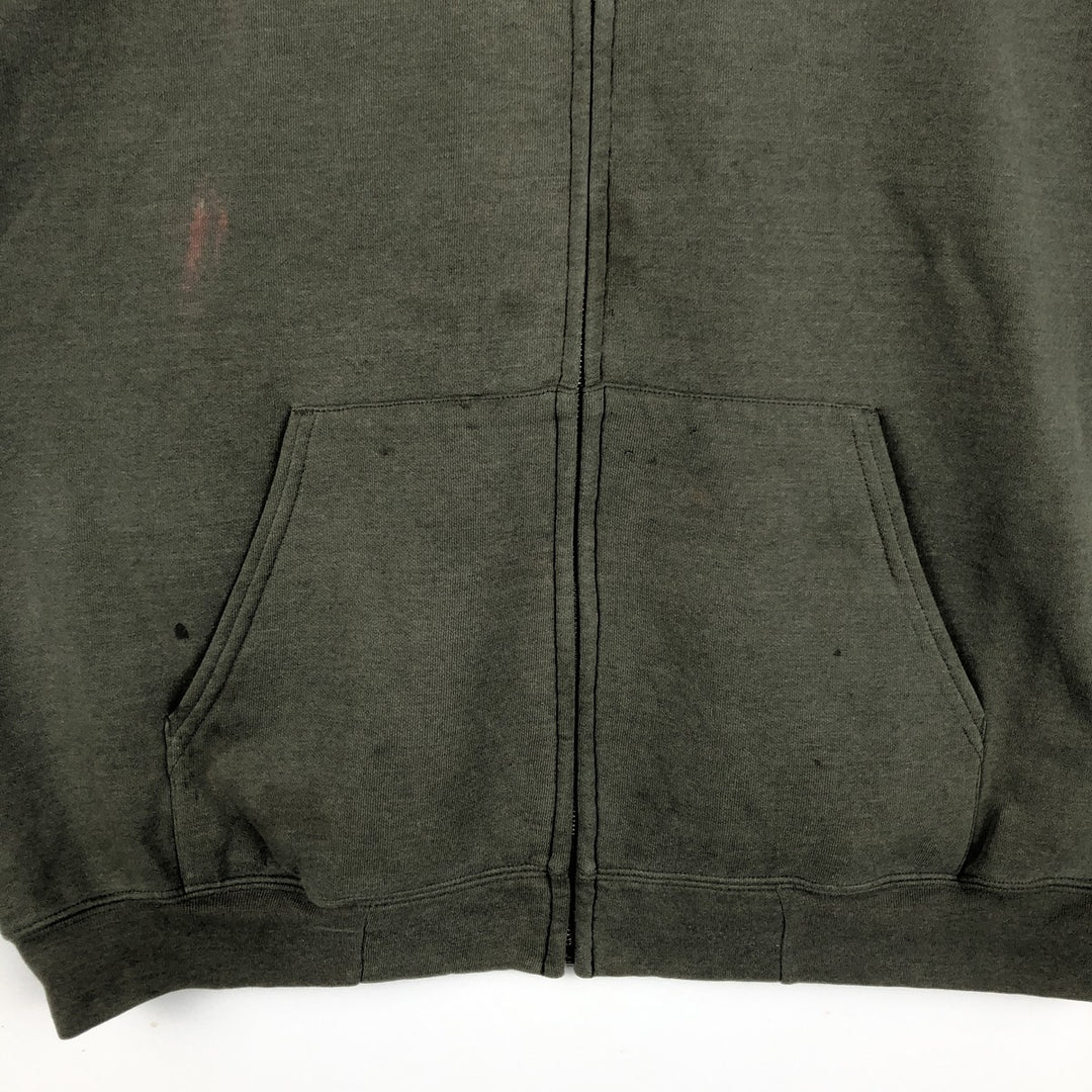 Carhartt Sweat Full Zip Hoodie Men's XL cotton green type Vintage Second Hand