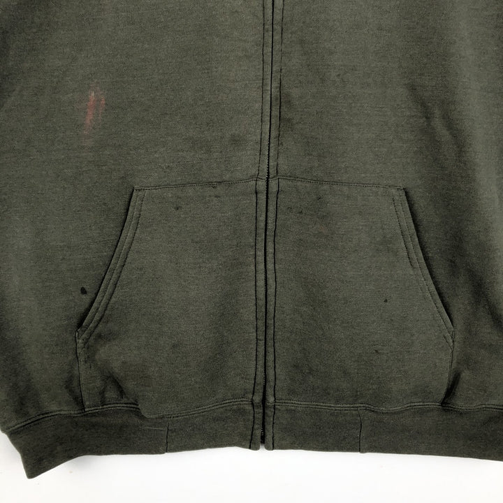 Carhartt Sweat Full Zip Hoodie Men's XL cotton green type Vintage Second Hand